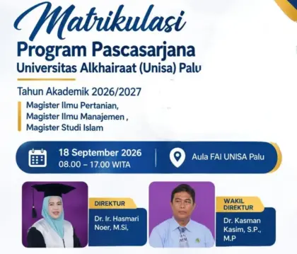 Matrikulasi Magister UNISA Palu